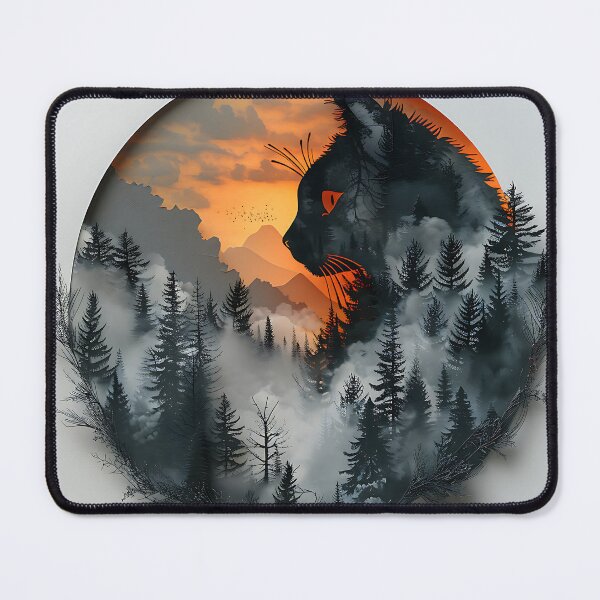 Item preview, Double Exposure Cat designed and sold by FrostyForge.