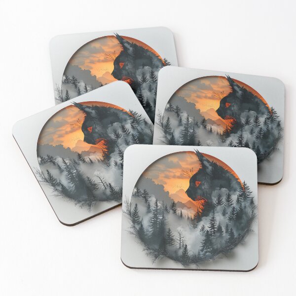 Item preview, Double Exposure Cat designed and sold by FrostyForge.