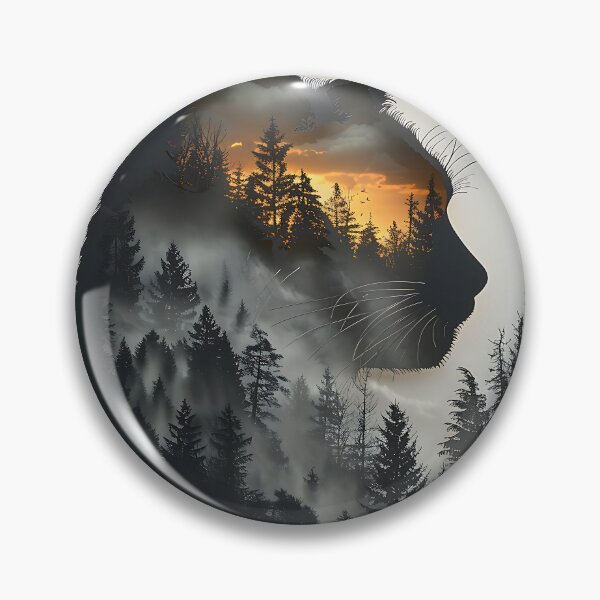 Item preview, Double Exposure Cat designed and sold by FrostyFrisby.