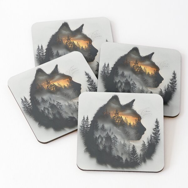 Item preview, Double Exposure Cat designed and sold by FrostyFrisby.