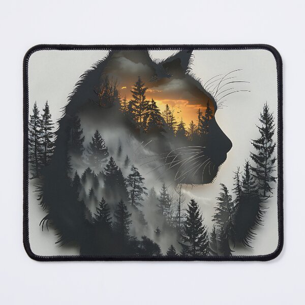 Item preview, Double Exposure Cat designed and sold by FrostyFrisby.