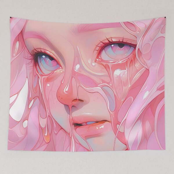Item preview, Melancholy Glistening Slime Anime Girl designed and sold by bubblegoth.