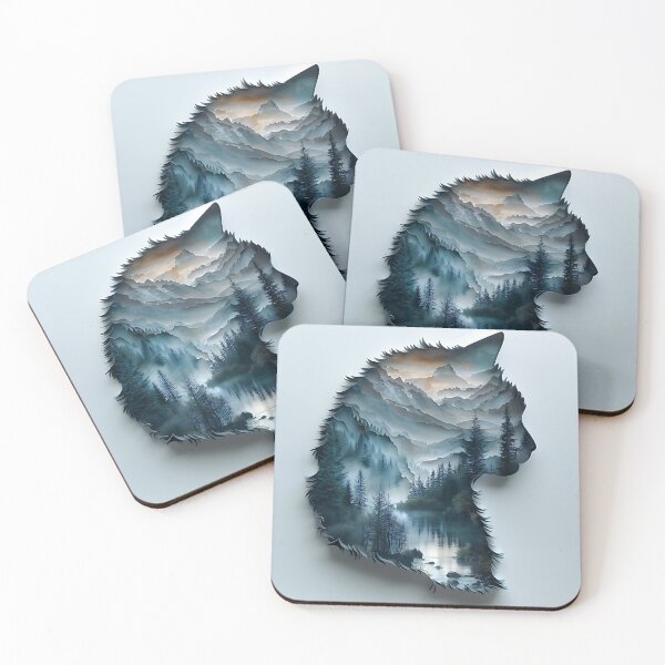 Item preview, Double Exposure Cat designed and sold by FrostyFrisby.