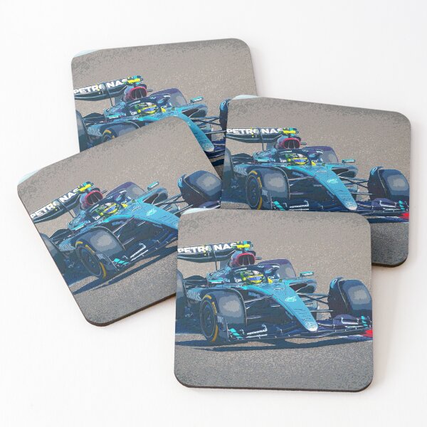 Item preview, Lewis Hamilton compitiendo con su auto de carreras de F1 2024 designed and sold by Rodissimus1984.
