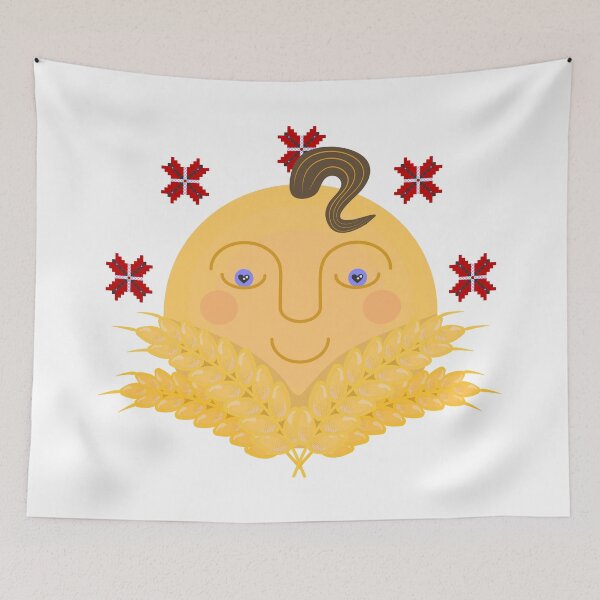 Item preview, Ukrainian print red and yellow designed and sold by OM-lova.