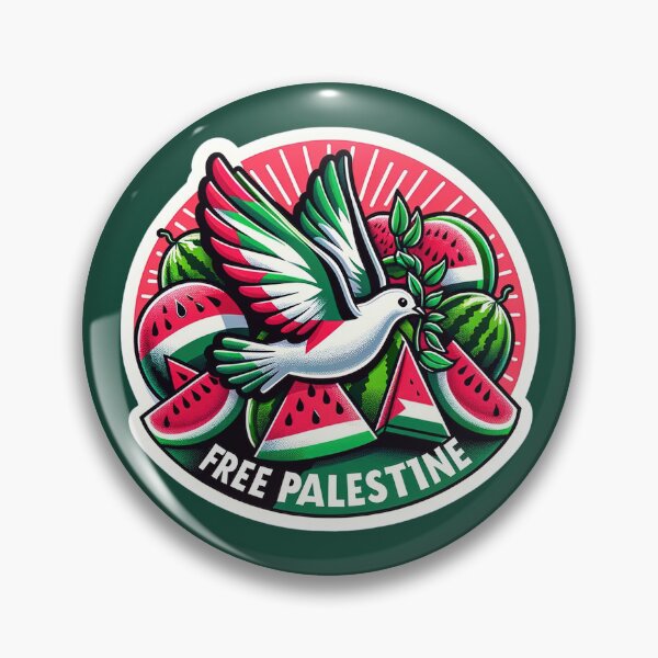 Item preview, Free Palestine - Watermelons, Dove with Olive Branch, Palestinian Flag, Palestina, Free Gaza (Arabic علم فلسطين‎) designed and sold by SocialCause.