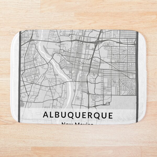 Item preview, Albuquerque Minimalist Map Art (black and white) designed and sold by MapMyCity.