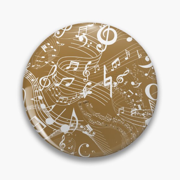 Item preview, Music Everywhere In Gold & White Original Graphic Artwork  designed and sold by BrightrDayMusicArt.