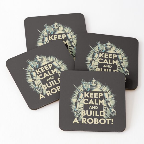 Item preview, Cool t-shirt for robotics lovers-'KEEP CALM AND BUILD A ROBOT !'. designed and sold by Gadget80.