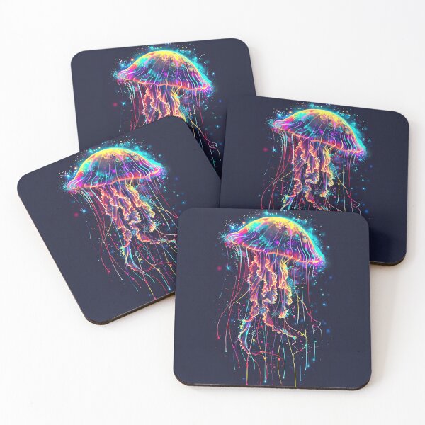 Item preview, Colorful Glowing Jelly Fish designed and sold by FrostyFrisby.