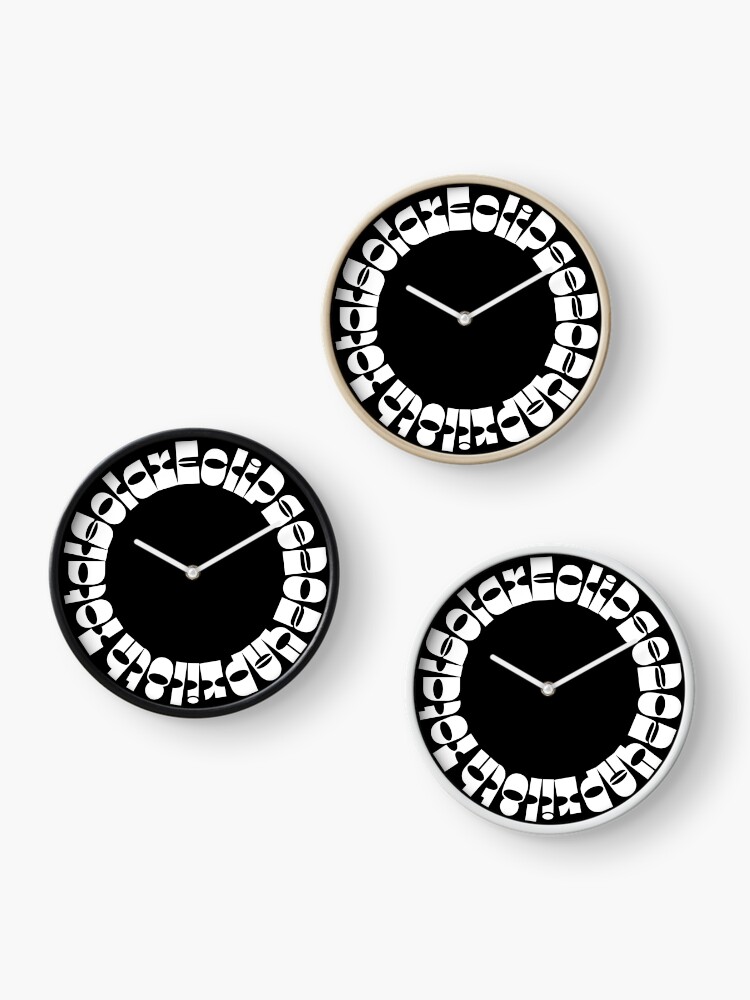 Thumbnail 3 of 4, Clock, Solar Eclipse 2024 designed and sold by Hypertexthero.