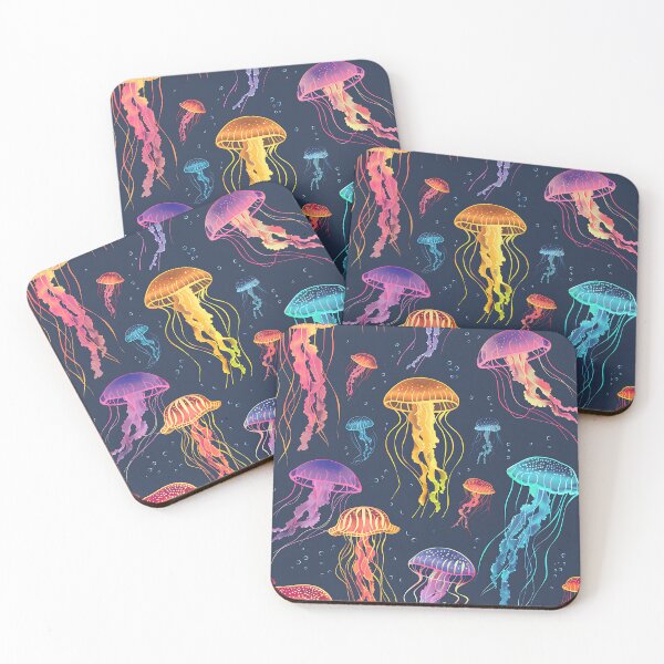 Item preview, Colorful Glowing Jelly Fish designed and sold by FrostyFrisby.