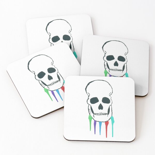 Item preview, Dripping Color Skull designed and sold by Lqt-art.