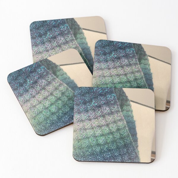 Item preview, Handmade scarf - blue, green and white designed and sold by thebentknitter.