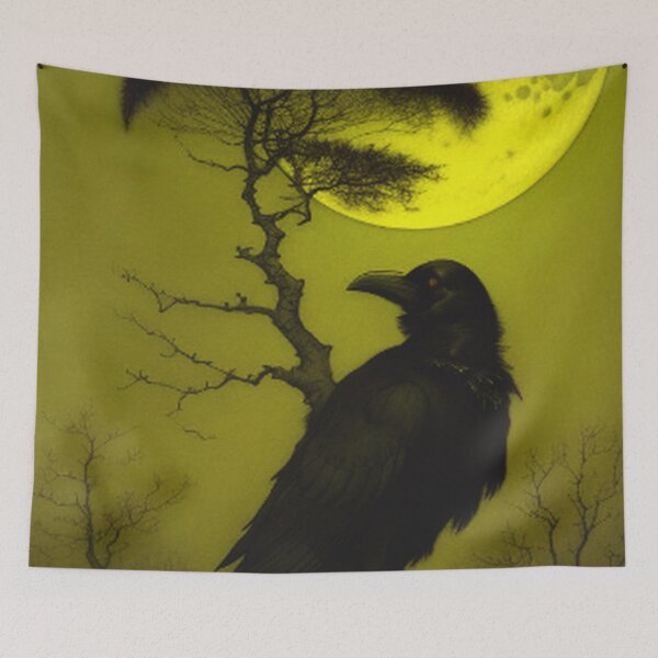 Item preview, Classic Vintage Haunting Raven Moon designed and sold by TheDarkWardrobe.