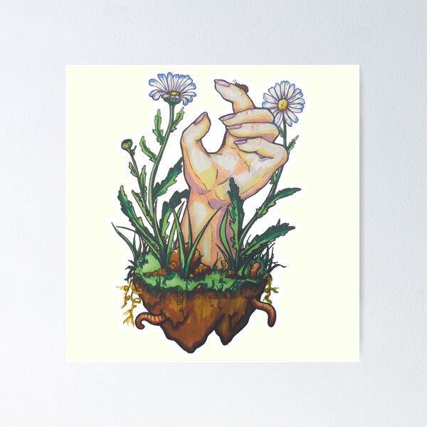 Item preview, Hand of Mother Nature Daisies and Ladybug Edition designed and sold by UB Draws.