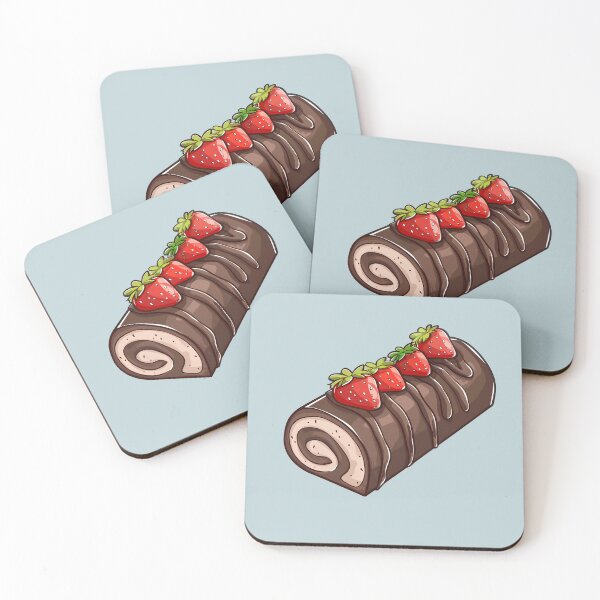 Item preview, Chocolate Swiss Roll with Strawberries designed and sold by sakurashorty.