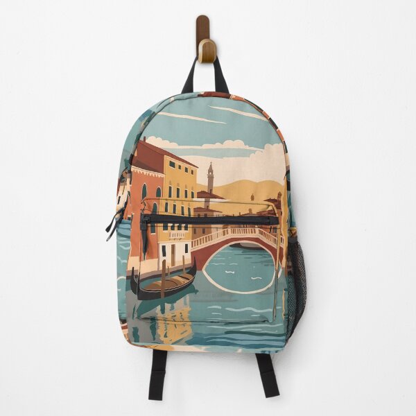 Item preview, Venice in Italy travel illustration, canal designed and sold by VintageFlow.