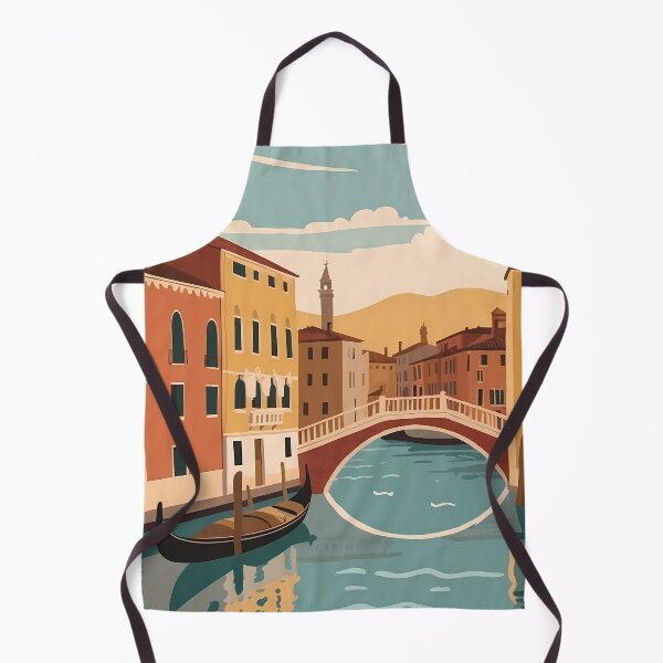 Item preview, Venice in Italy travel illustration, canal designed and sold by VintageFlow.