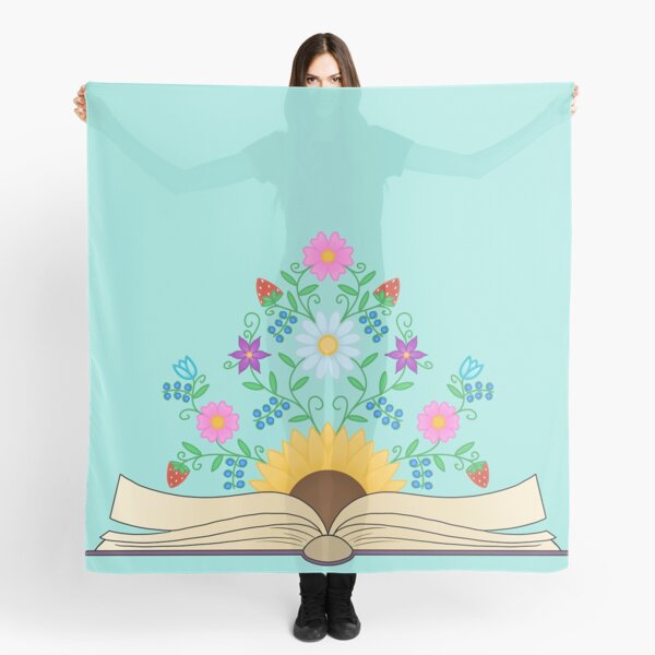 Aperçu de l'œuvre Livre ouvert avec floral créée et vendue par Boozhoo.