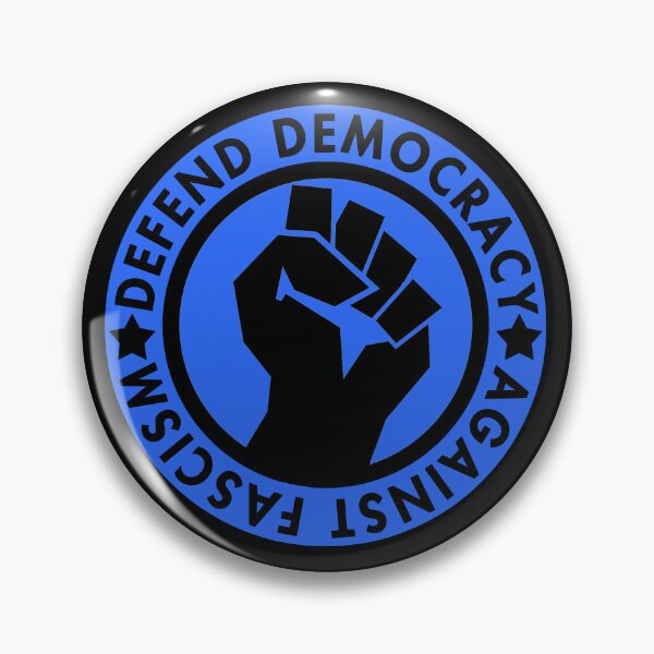 Item preview, Defend Democracy Against Fascism - clenched fist 2.0  designed and sold by Thelittlelord.