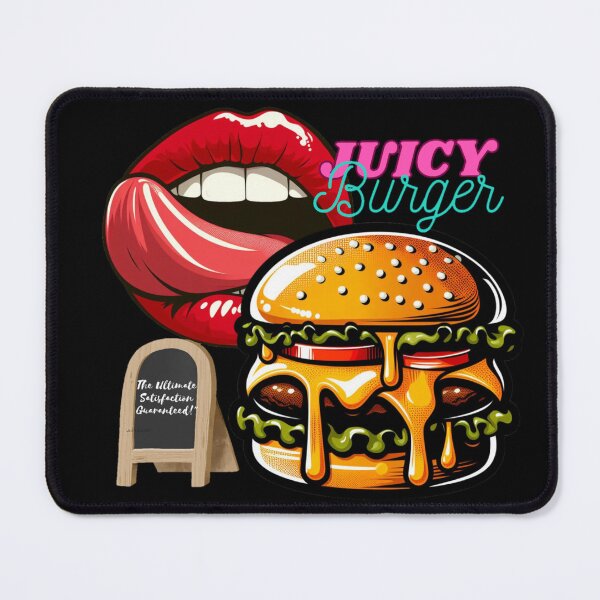 Item preview, Juicy burger, The ultimate satisfaction guaranteed! designed and sold by DShirtRepublic.