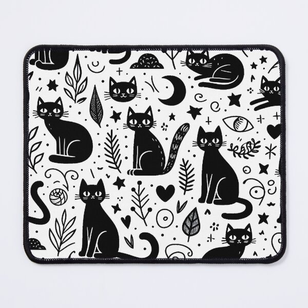 Item preview, Cute black cat pattern designed and sold by revsdesign.