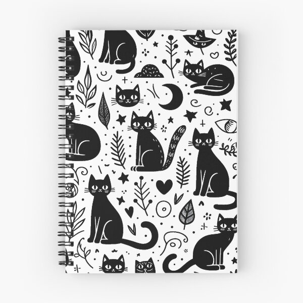 Item preview, Cute black cat pattern designed and sold by revsdesign.