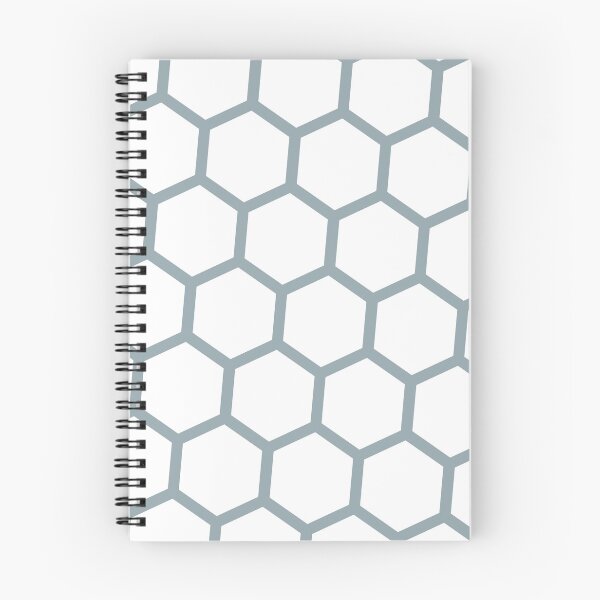 Item preview, Grey Hexagon Honeycomb Lattice Seamless White Perpetual Outline designed and sold by Alchemy-A-La-G.