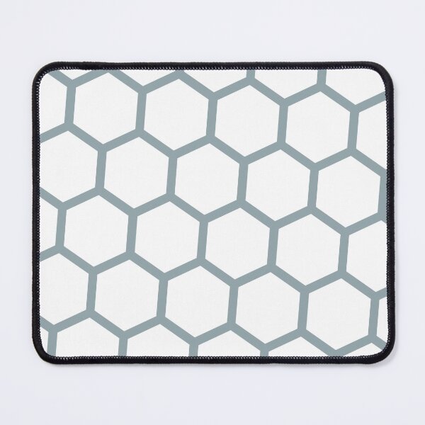 Item preview, Grey Hexagon Honeycomb Lattice Seamless White Perpetual Outline designed and sold by Alchemy-A-La-G.