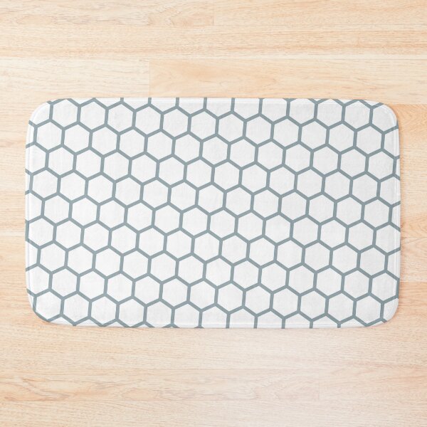 Item preview, Grey Hexagon Honeycomb Lattice Seamless White Perpetual Outline designed and sold by Alchemy-A-La-G.