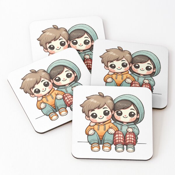 Item preview, Cozy Companions Keepsake Illustration,national siblings day designed and sold by toobel.