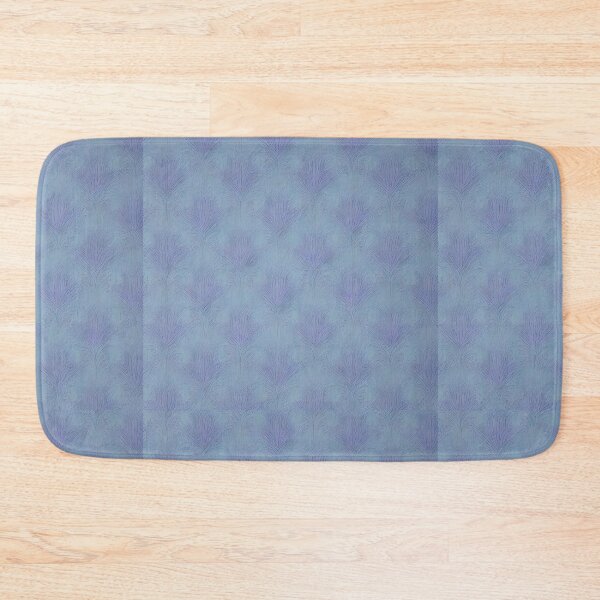 Item preview, Gentle elegance Abstract floral motif in purple on a turquoise-light blue background designed and sold by Frostquest.