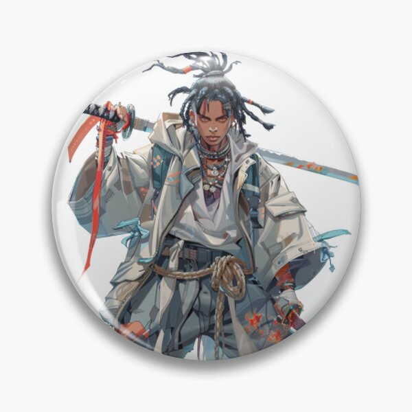 Item preview, Futuristic Anime Swordfighter - Cyber/Japanese Vintage Art designed and sold by OtherVisions.
