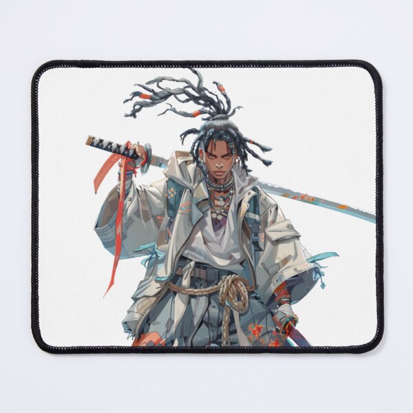 Item preview, Futuristic Anime Swordfighter - Cyber/Japanese Vintage Art designed and sold by OtherVisions.
