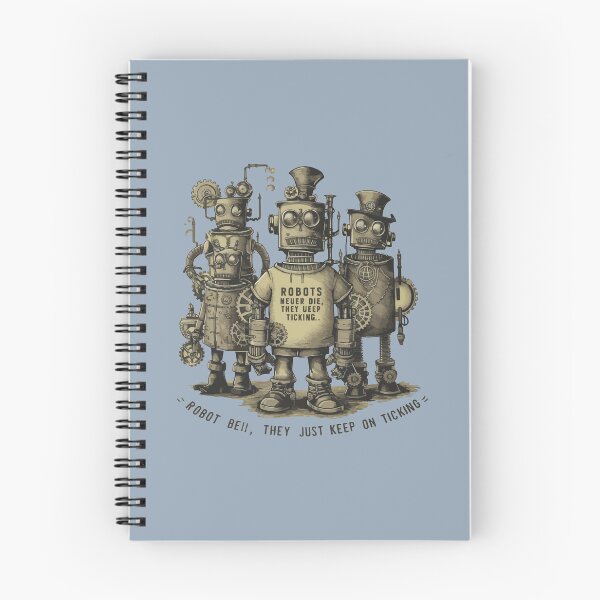 Item preview, Cool T-shirt for robotics lovers depicts three robots- 'ROBOT BELL, THEY JUST KEEP ON TICKING'. designed and sold by Gadget80.