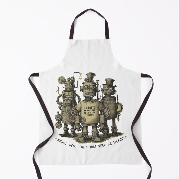 Item preview, Cool T-shirt for robotics lovers depicts three robots- 'ROBOT BELL, THEY JUST KEEP ON TICKING'. designed and sold by Gadget80.