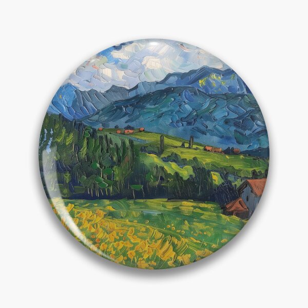 Item preview, Austrian landscape | Painting in the style of Vincent van Gogh designed and sold by ComicsFactory.