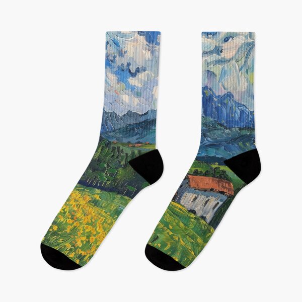 Item preview, Austrian landscape | Painting in the style of Vincent van Gogh designed and sold by ComicsFactory.
