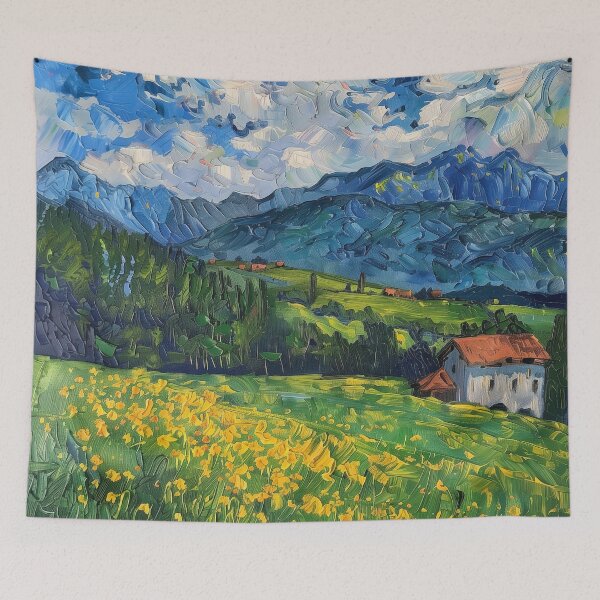 Item preview, Austrian landscape | Painting in the style of Vincent van Gogh designed and sold by ComicsFactory.