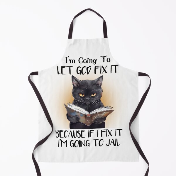 Item preview, Divine Feline: Cat Reading the Holy Book - Letting God fix It - Faithful Design designed and sold by Soundness34.