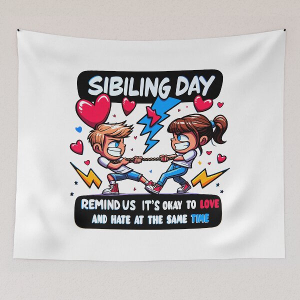 Item preview, The Sibling Rivalry Canvas,national siblings day designed and sold by toobel.