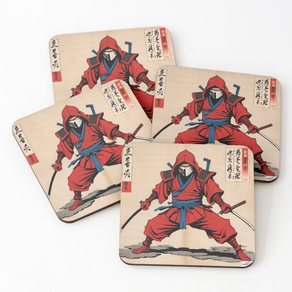 Item preview, Ninja red Japan style 6 designed and sold by RedWolfDisigne.