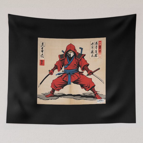 Item preview, Ninja red Japan style 6 designed and sold by RedWolfDisigne.