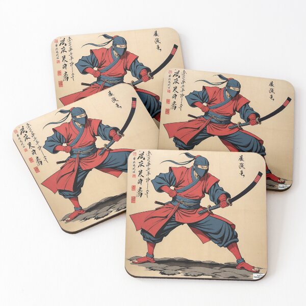 Item preview, Ninja red Japan style 7 designed and sold by RedWolfDisigne.