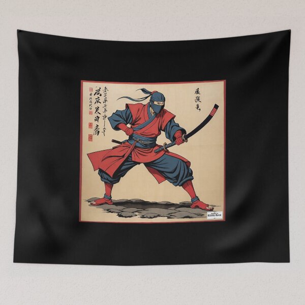 Item preview, Ninja red Japan style 7 designed and sold by RedWolfDisigne.