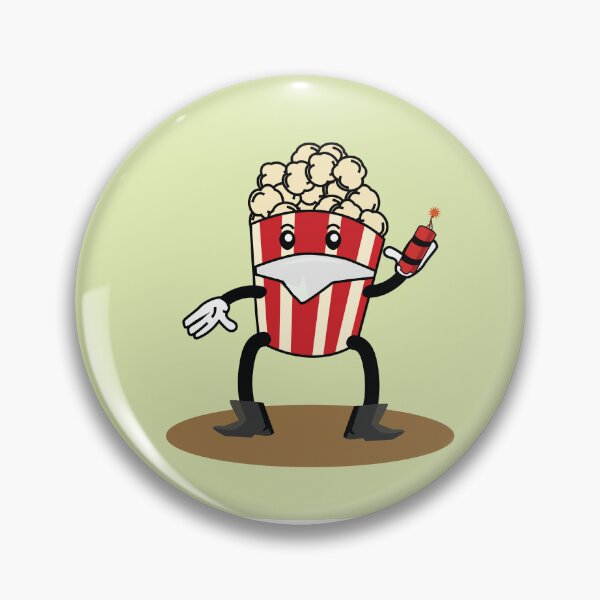 Item preview,  Bandit popcorn badge designed and sold by TheOneTrueDoggo.