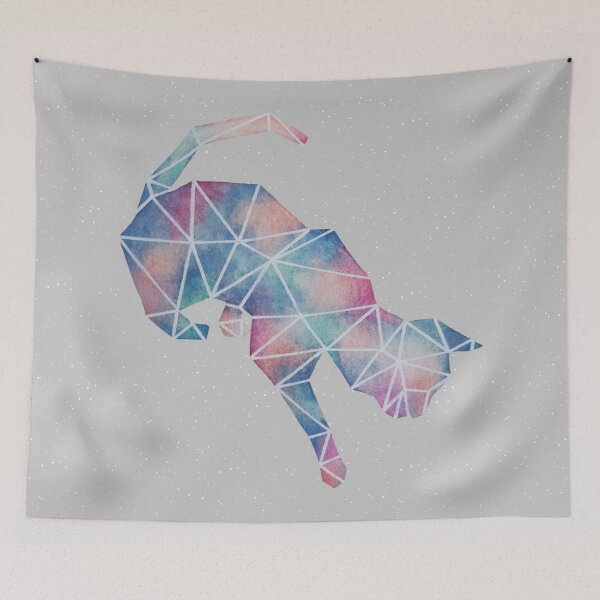 Item preview, Watercolor Galaxy Celestial Geometric Cat 2 designed and sold by Jessfm.