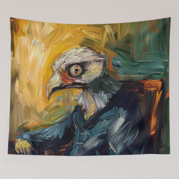 Item preview, Avian humanoid | Painting in the style of Vincent van Gogh designed and sold by ComicsFactory.