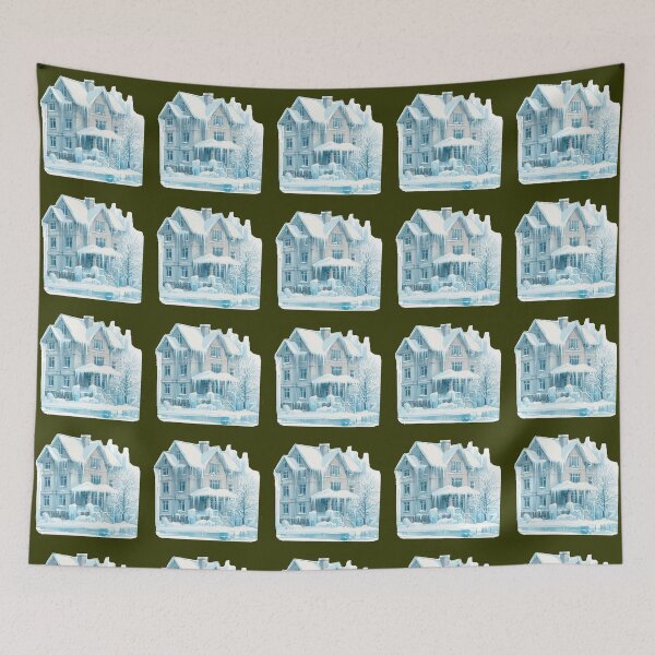 Item preview, Ice-Covered 3-Story House Sketch , designed and sold by PaintMeWorld.